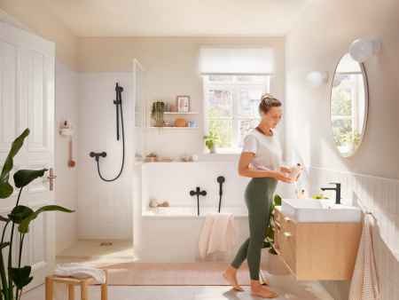Смеситель для душа однорычажный Hansgrohe Rebris S 72640670 черный матовый