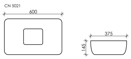 Раковина накладная (60х37,5) Ceramica Nova ELEMENT CN5021