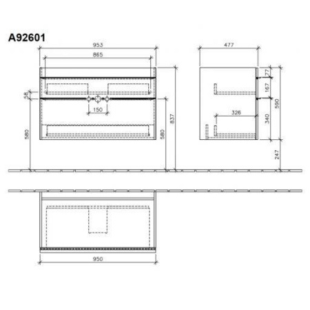 Тумба под раковину Villeroy & Boch Venticello A92601DH