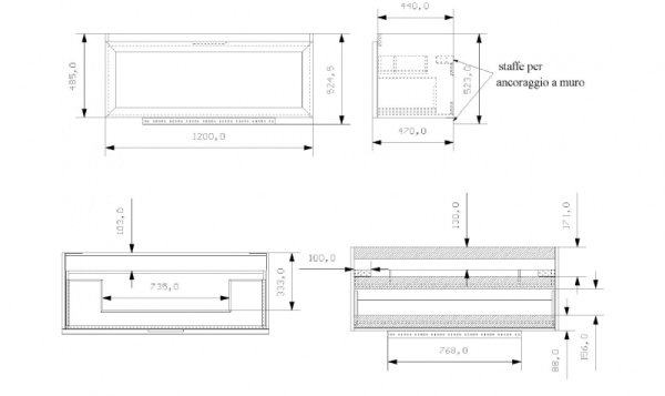 База под раковину подвесная EBAN Gloria FBSGR120-BA*2 bianco assoluto