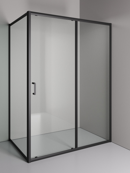 Душевой уголок  без поддона (140х88,5) Orange E23-14090TB матовый черый