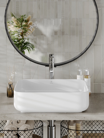 Раковина накладная (60х40) Orange  B03-600W белый глянец