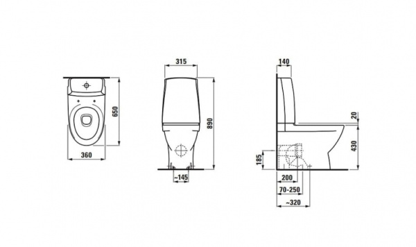 Унитаз с бачком Laufen Pro-N 8.2795.2.000.780.1