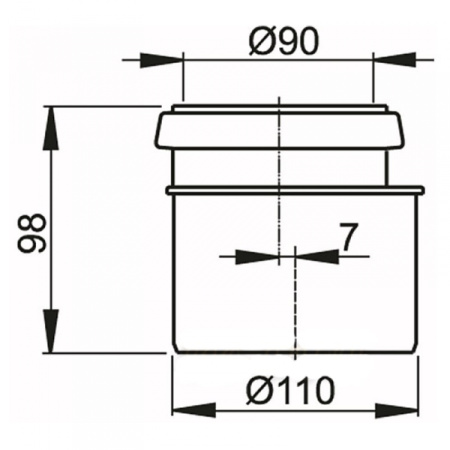 Соединитель комплект для 90/110 Alcaplast M907
