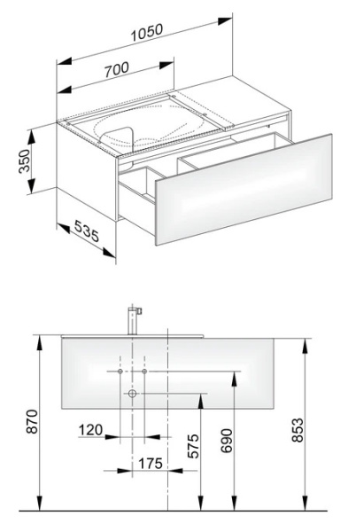 Тумба под раковину Keuco Edition 11, 31153380000