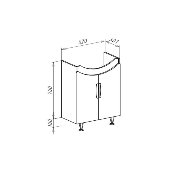 Тумба под раковину Bellezza Лагуна 65 4632110240036