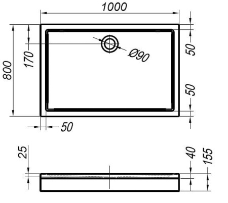 Душевой поддон Kolpa-san Flamenco 90x80
