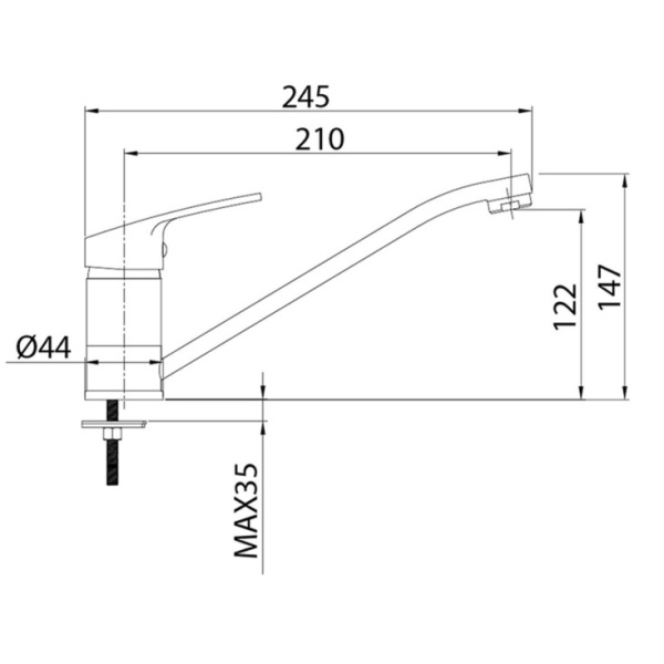 Смеситель для кухни Milardo Meal (M06SB00M05)