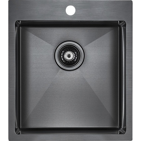 Кухонная мойка Paulmark Neckar PM804551-GM вороненая сталь