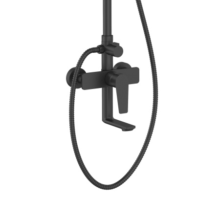 Душевая система смеситель с изливом Agger Brilliant A0393344 черный