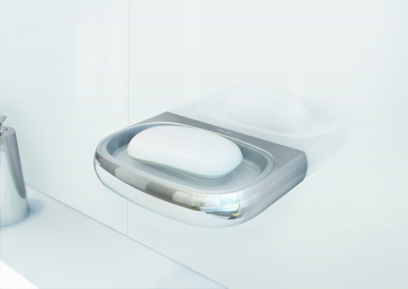 Стеклянная мыльница с настенным держателем Am.Pm Sensation A3034200