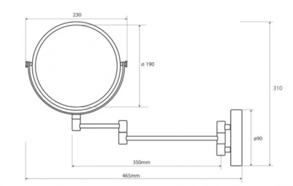 Косметическое зеркало без подсветки Bemeta 112201512
