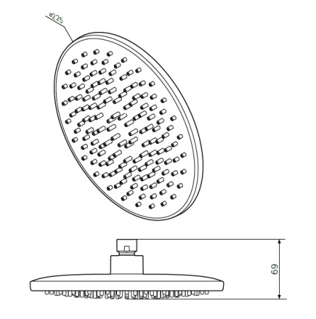 Верхний душ Am.Pm Gem F0590000