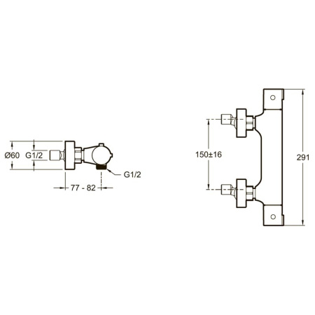 Смеситель термостатический для душа Jacob Delafon Brive E24334-CP