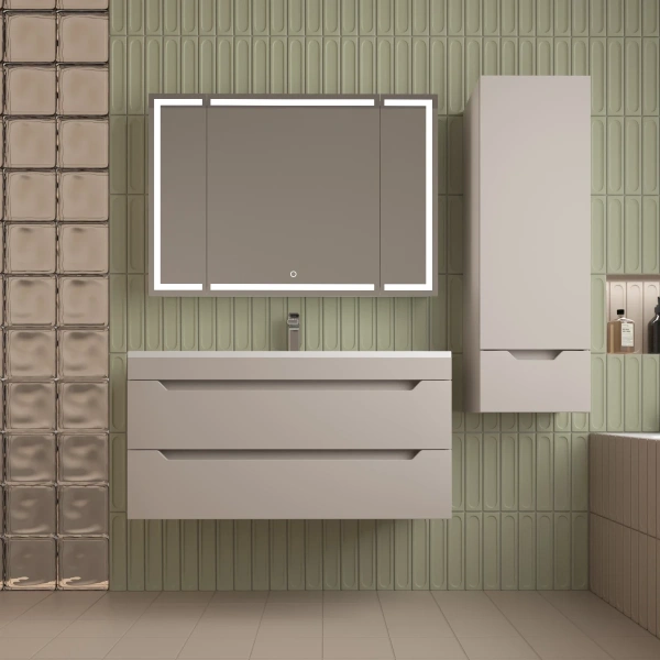 Тумба подвесная без раковины 100 см Style Line Остин ЛС-00002409 кремовый матовый