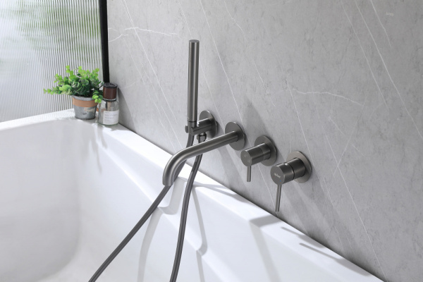 Смеситель ABBER Wasser Kreis AF8130NG для ванны скрытого монтажа, никель Смеситель ABBER Wasser Kreis AF8130NG для ванны скрытого монтажа, никель