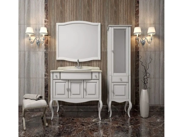 Зеркало Opadiris Лаура 100 Z0000012819  белый без патины