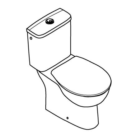 Унитаз напольный безободковый Grohe Bau Ceramic, вертикальный выпуск 39346 000 (39346000)