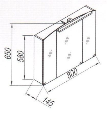 Шкаф зеркальный Kolpa-San Iman TOI 80 WH