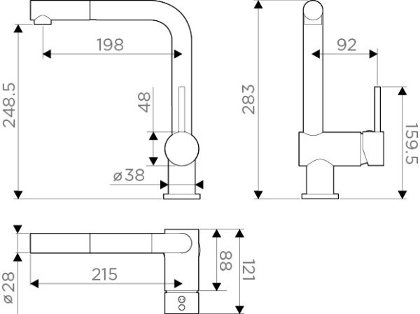Смеситель для кухни Omoikiri Tanigawa-S C 4994120