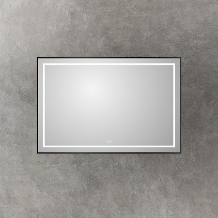 Зеркало (120х80) BelBagno Kraft SPC-KRAFT-1200-800-LED-TCH-WARM-NERO с подсветкой