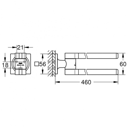 Держатель полотенец Grohe Allure 40342001