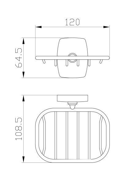 Мыльница с держателем WONZON & WOGHAND PORTO, хром WW-1301A