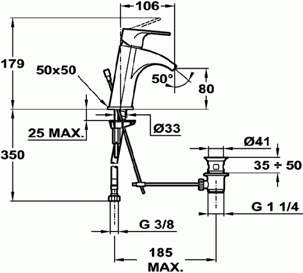 Смеситель для раковины Teka PALMA 653821210 (65.382.12.10) Смеситель для раковины Teka PALMA 653821210 (65.382.12.10)