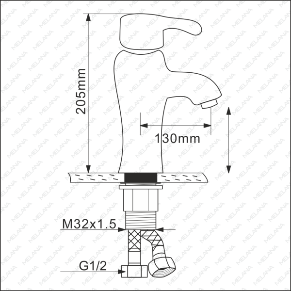 Смеситель для раковины Melana F-002
