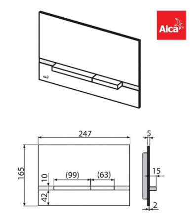 Клавиша смыва Alcaplast STRIPE-WHITE