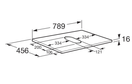 Столешница под раковину Roca The Gap 80 городской дуб A857419402