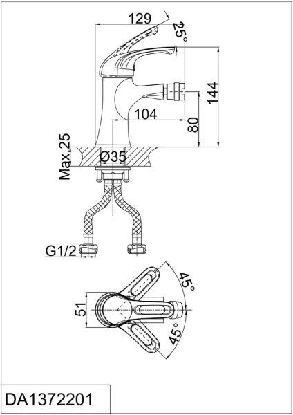 Комплект смесителей D&K Rhein Eucharius DA1370002SET
