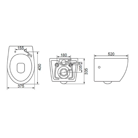 Комплект унитаза с инсталляцией BelBagno BB507B/BB2020SC/BB002-80/BB005-PR-CHROME