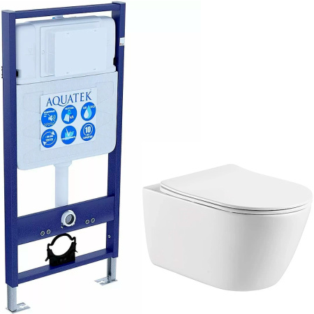 Комплект унитаз с инсталляцией Set AQUATEK ОБЕРОН Easy Fix