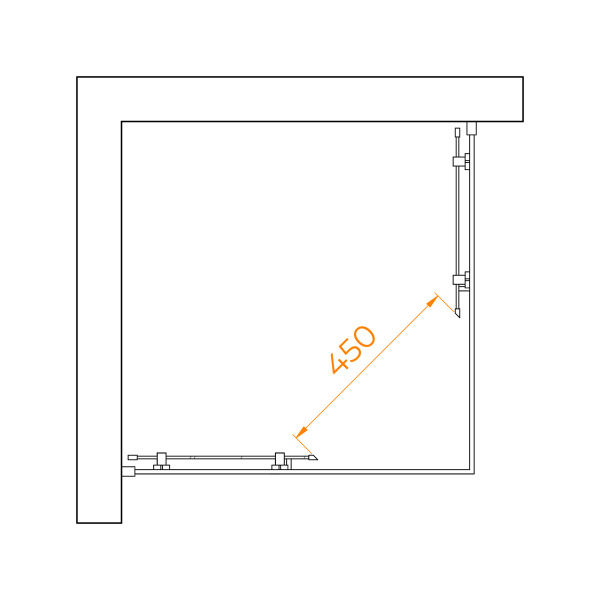 Душевой уголок (80х80) RGW Passage PA-030 3508103088-21 матовое