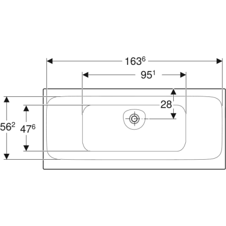 Прямоугольная ванна Geberit Tawa 554.123.01.1
