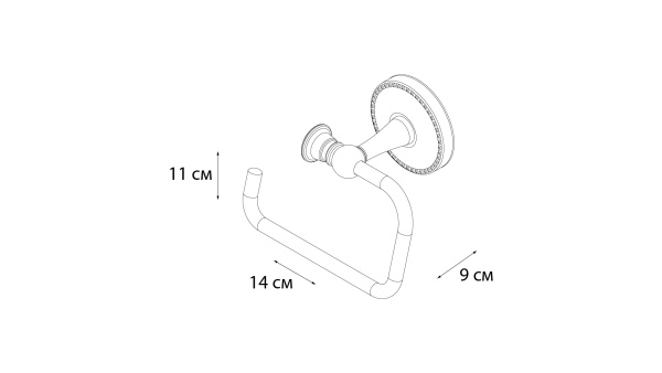 Бумагодержатель без крышки FIXSEN ADELE FX-55010B