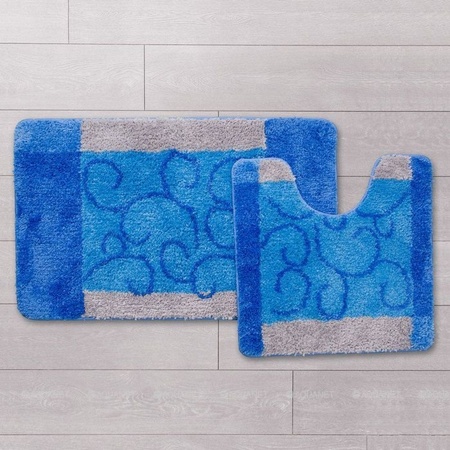 Набор ковриков для ванной комнаты Milardo Fine Lace, 50х80 + 50х50 см (350PA68M13)