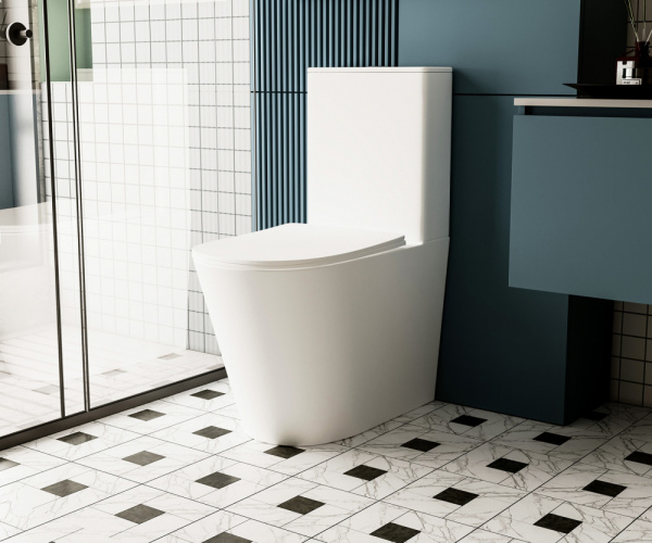 Унитаз ABBER Bequem AC1112TMW компакт белый матовый, безободковый, смыв торнадо