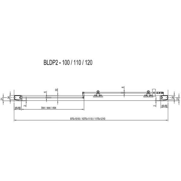 Душевая дверь Ravak Blix BLDP2-110 0PVD0C00ZG