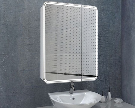 Зеркало-шкаф с подсветкой Art&Max VERONA AM-Ver-800-800-2D-L-DS-F