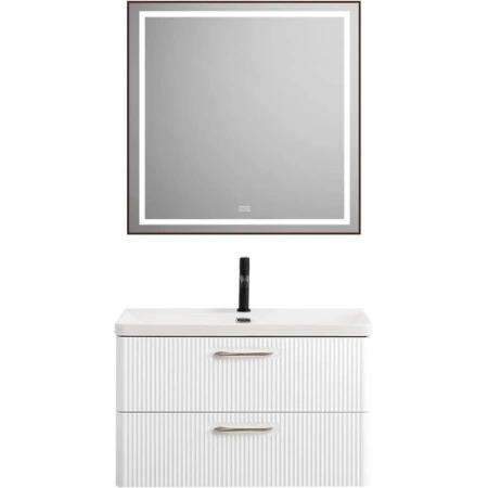 Тумба под раковину BelBagno Due DUE-800-2C-SO-BL-P без ручек, Bianco Lucido