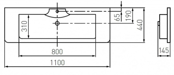 Тумба с раковиной Акватон Валенсия 110 1A123701VA340