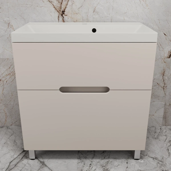 Тумба напольная без раковины 80 см Style Line Матис ЛС-00002437 кремовый матовый