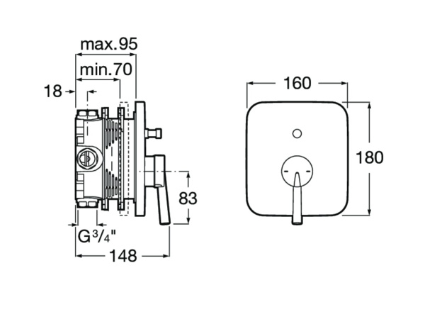 Смеситель для ванны Roca Pals 5A0B6DC00