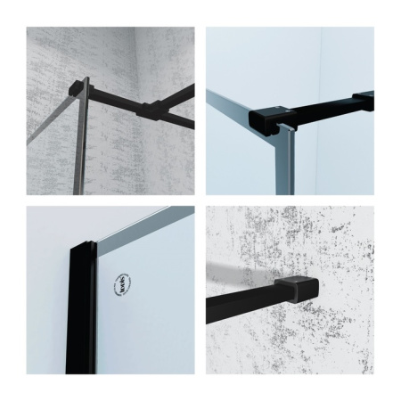 Душевая перегородка IDDIS Slide Walk In черный 80x195 см (SLI8BS8i23)