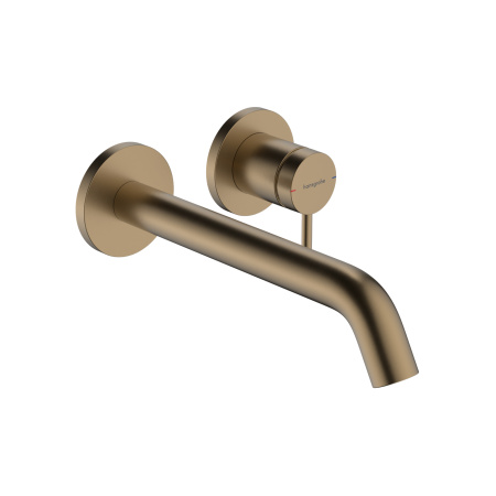 Смеситель для раковины встраиваемый Hansgrohe Tecturis S 73351140 шлифованная бронза