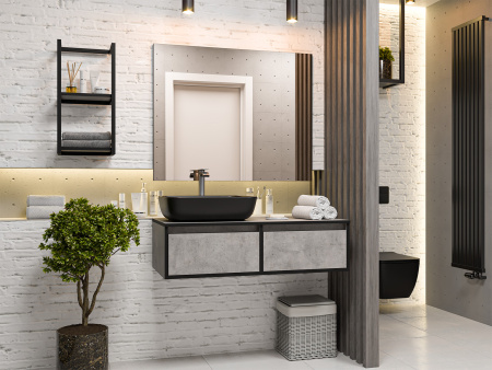 Тумба под раковину Brevita Stone 100  STO-01100-048П