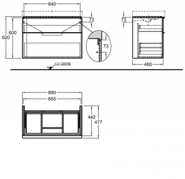 Тумба под раковину Keramag iCon 840390000