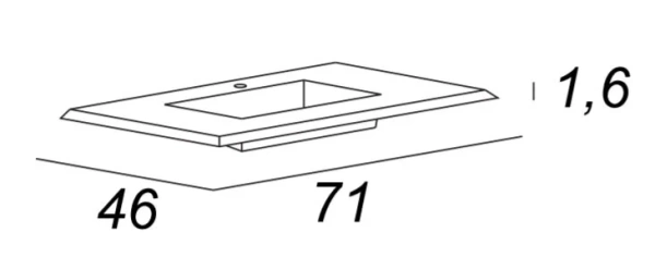 Раковина из искусственного мрамора CEZARES 50212 Bianco opaco